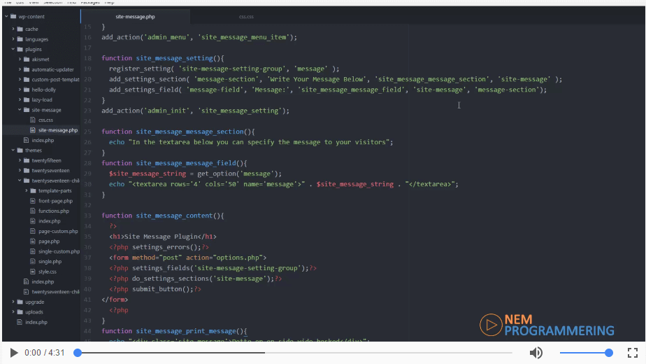 Hent og vis beskeden til din besøgende på din side