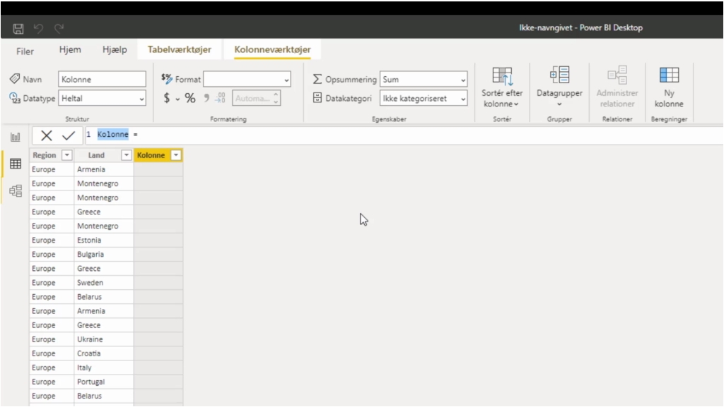 Tilføj beregnet tekstkolonne på baggrund af regler i Power BI