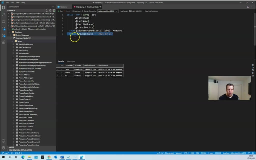 Filtrering på dato og tid